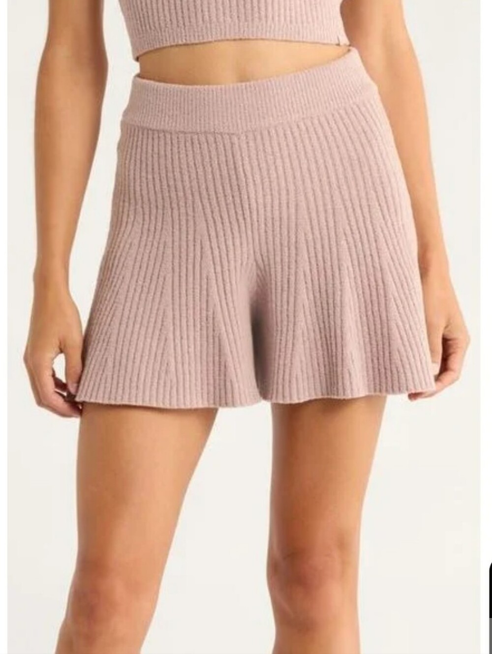 UGG Jodee Short Lite High-Waist Knit Shorts In Pink Brown, NWT